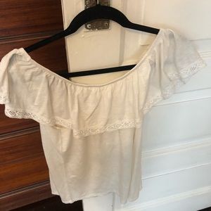 White off the shoulder shirt